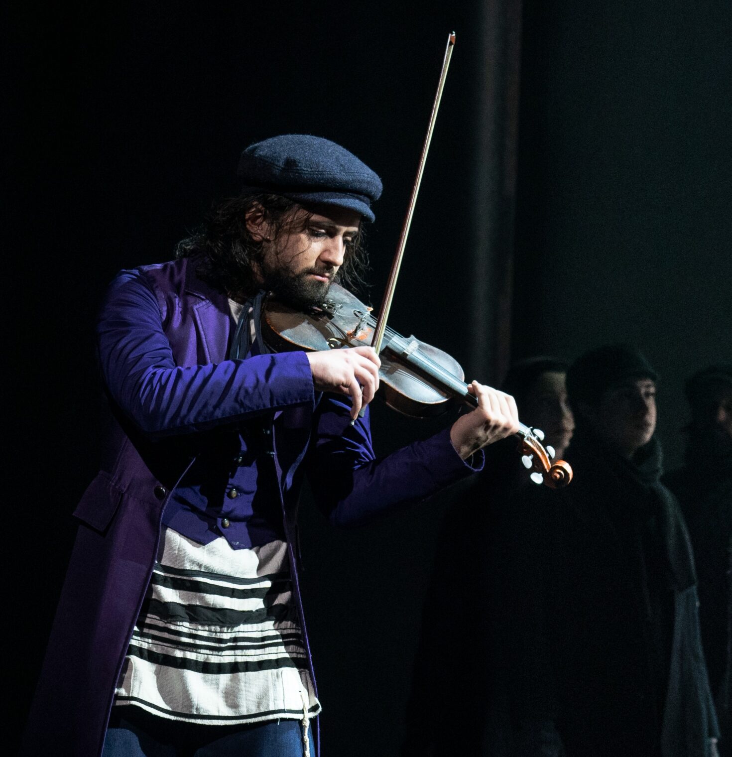 Ali Arian Molaei (The Fiddler) and the Company of the North American Tour of FIDDLER ON THE ROOF - Photo by Joan Marcus (1295r) 1